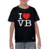 Playera i love volleyball niños negro