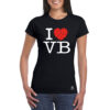 Playera I Love Volleyball negra mujer
