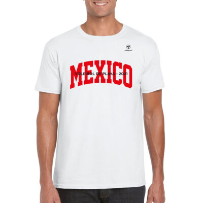 Playera Voleibol de Playa México 2021 blanco rojo para hombre