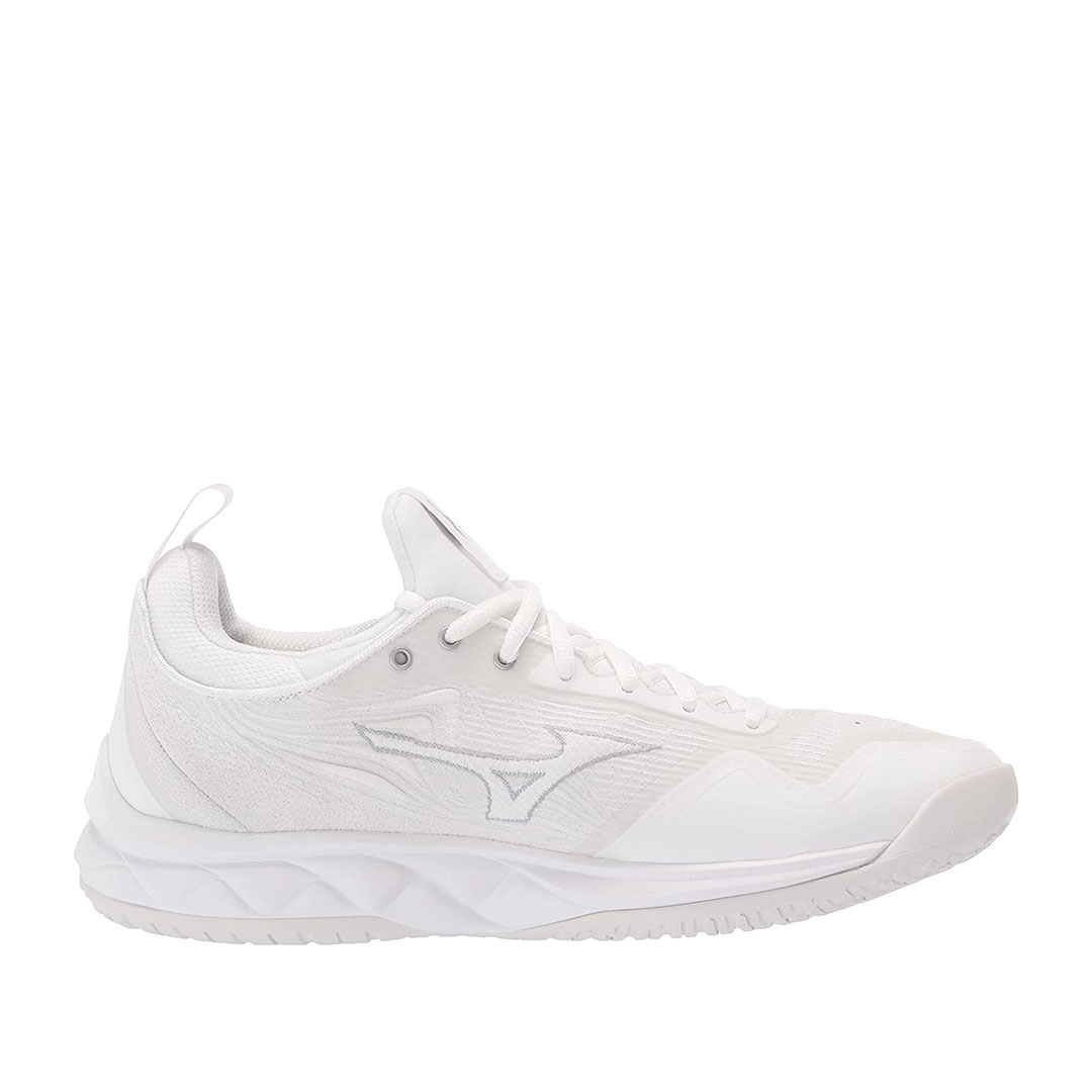 tenis de voleibol mizuno wave luminous 2 blanco plata