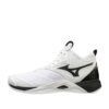 tenis de voleibol mizuno wave momentum 2 mid blanco negro