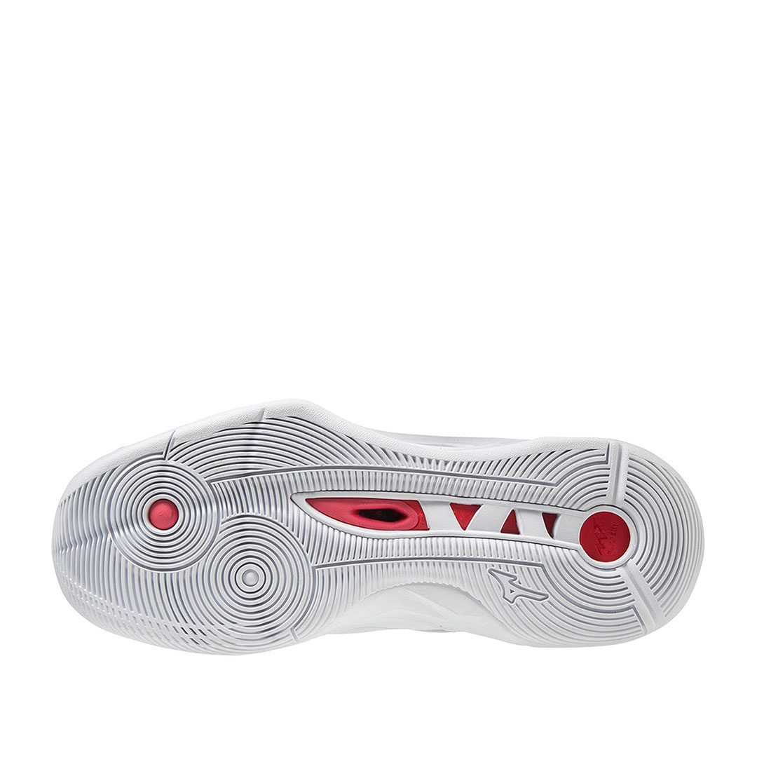 tenis de voleibol mizuno wave momentum 2 blanco rojo