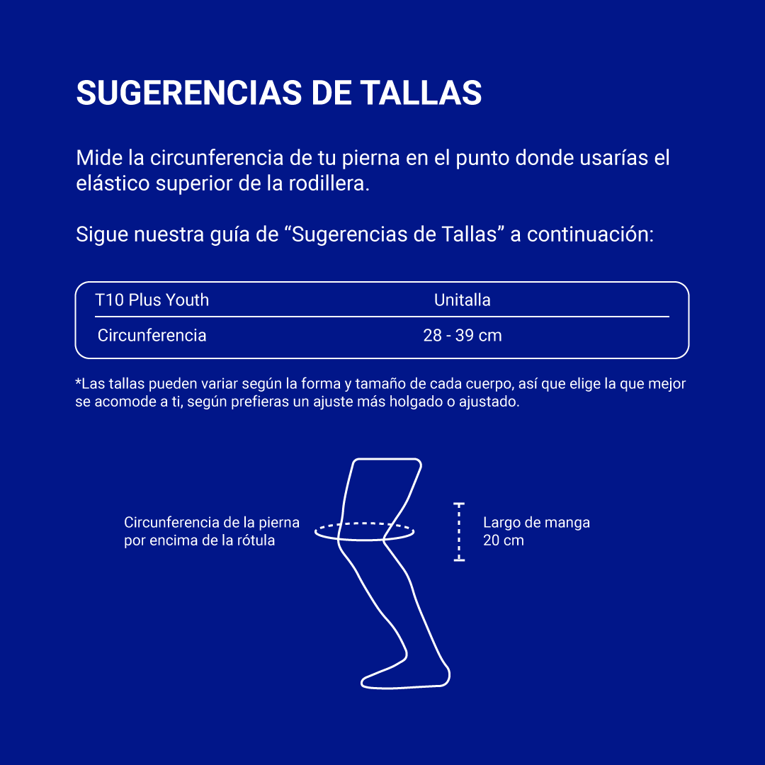 Sugerencias de Tallas Rodilleras de Voleibol Mizuno T10 Plus Youth