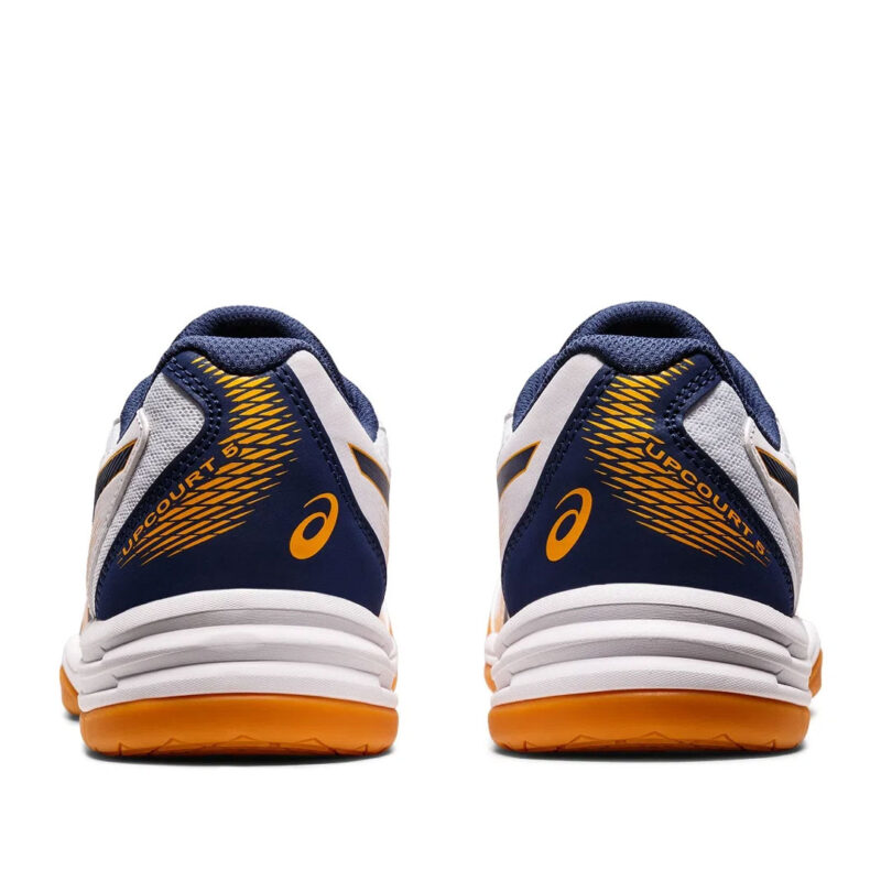 Tenis de Voleibol Asics Upcourt 5 Blanco Azul Amarillo