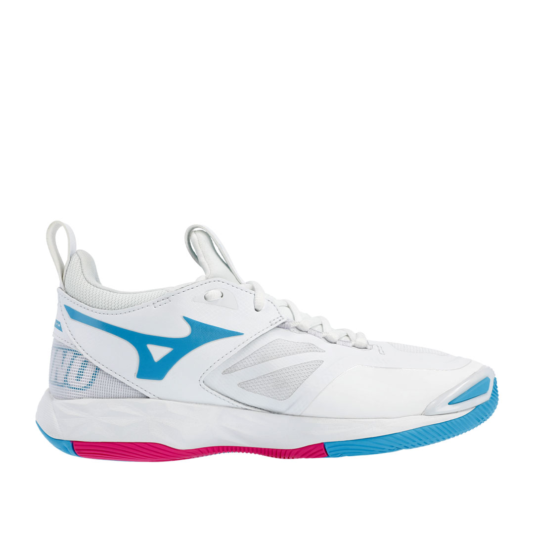 Tenis de voleibol mizuno wave momentum 2 blanco rosa