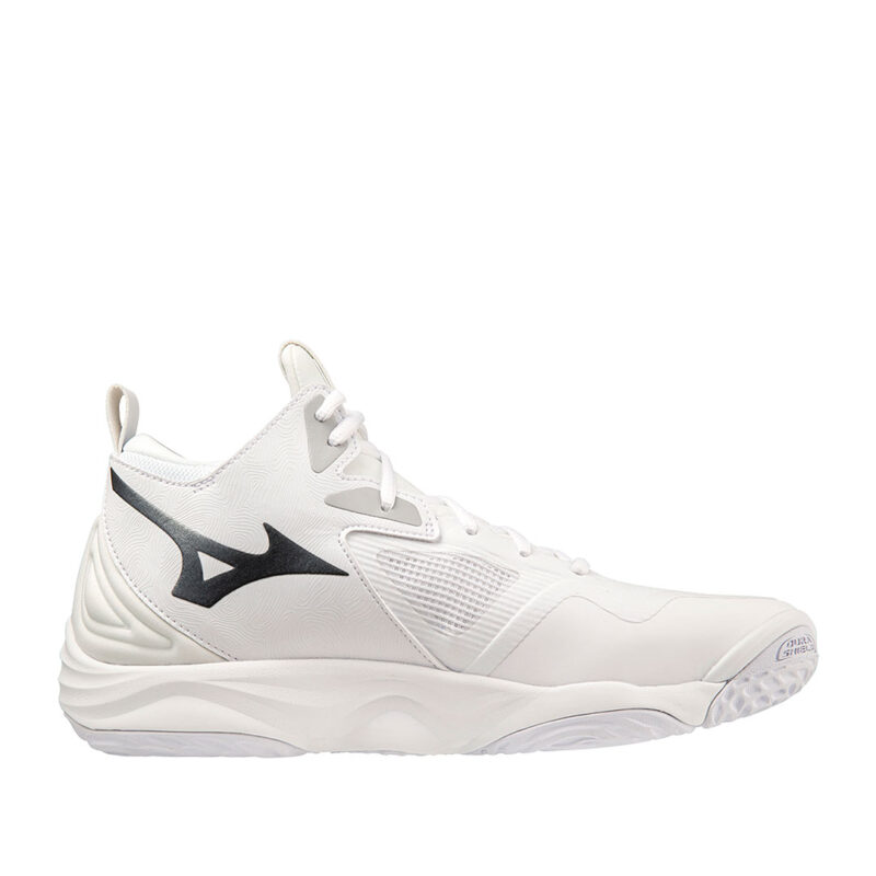 Tenis Mizuno Wave Momentum 3 Mid Blanco Negro