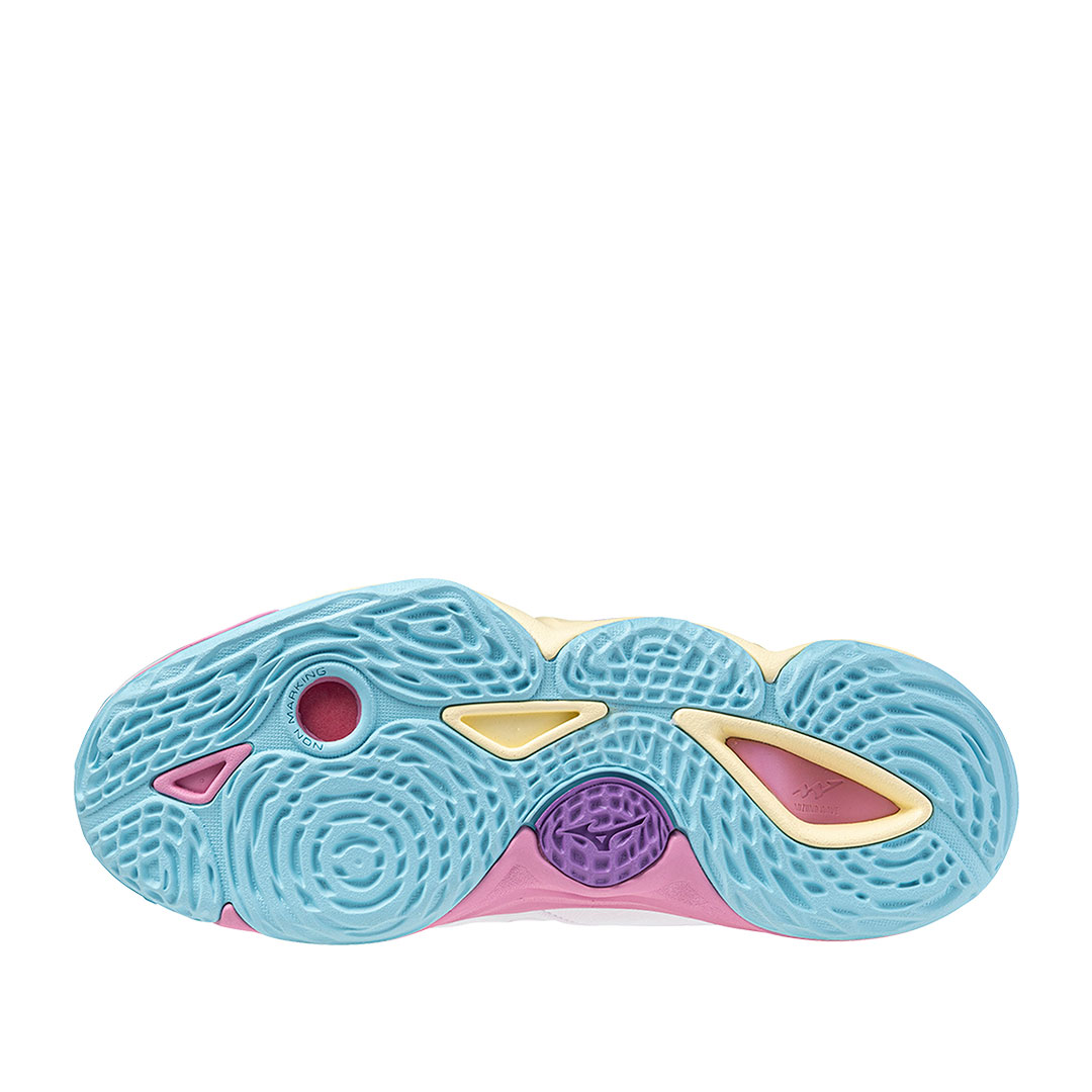 Tenis Mizuno Wave Momentum 3 Blanco Azul Cielo