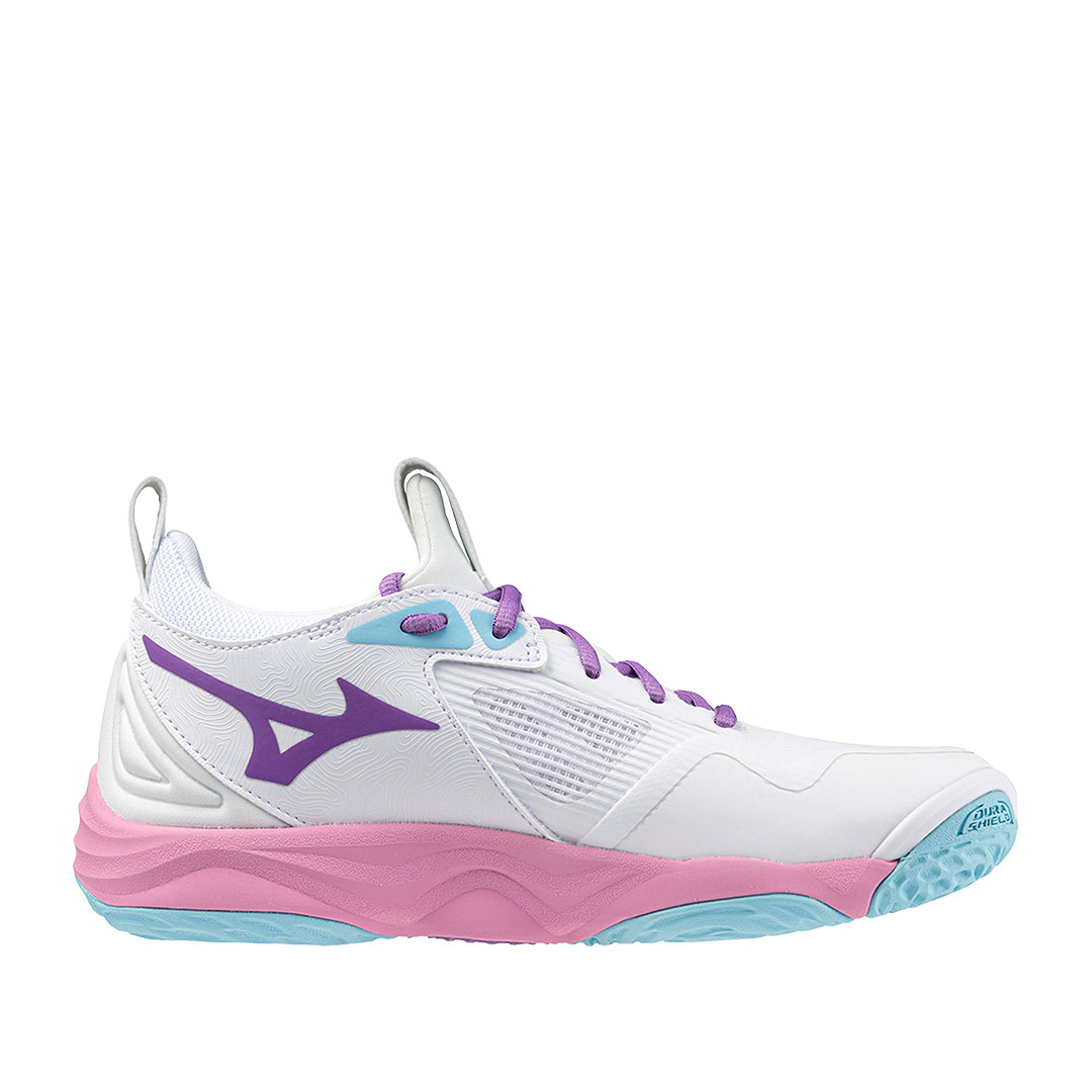 Tenis Mizuno Wave Momentum 3 Blanco Azul Cielo