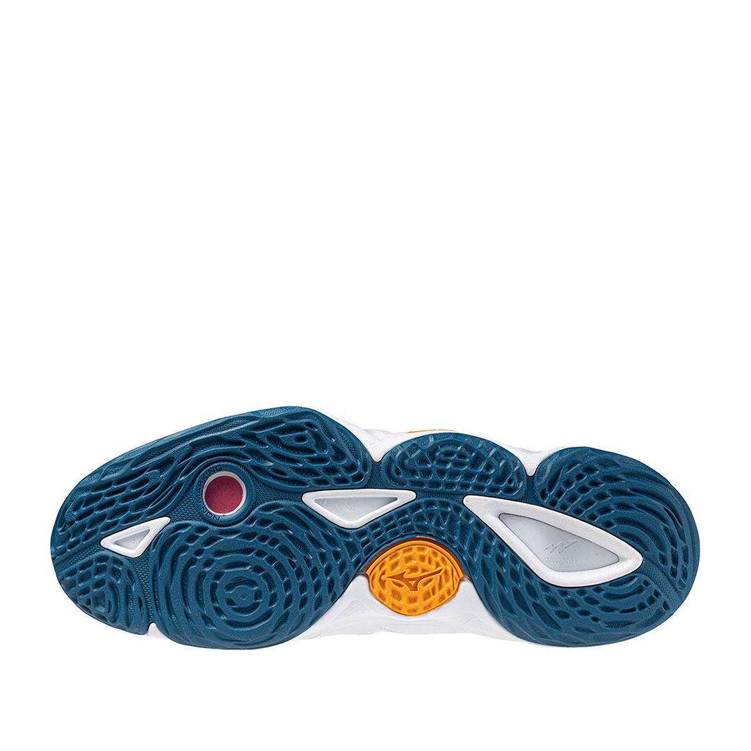 Tenis Mizuno Wave Momentum 3 Blanco Azul Marroquí