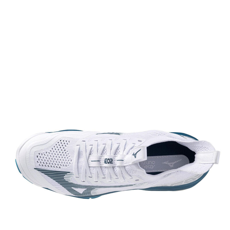 Tenis de Voleibol Mizuno Wave Lightning Neo 2 Blanco Azul Marroquí