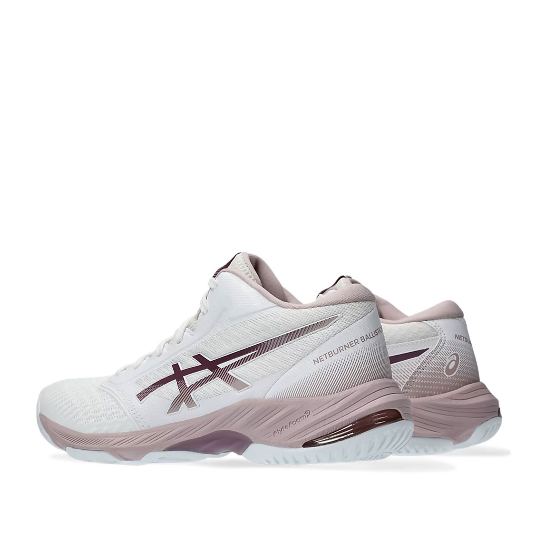 Tenis Asics Netburner Ballistic FF MT 3 Blanco Rosa