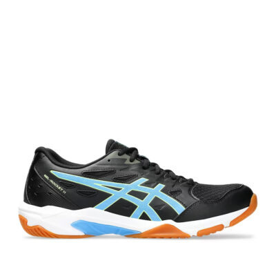 Tenis Asics Gel Rocket 11 Negro Azul Acuático