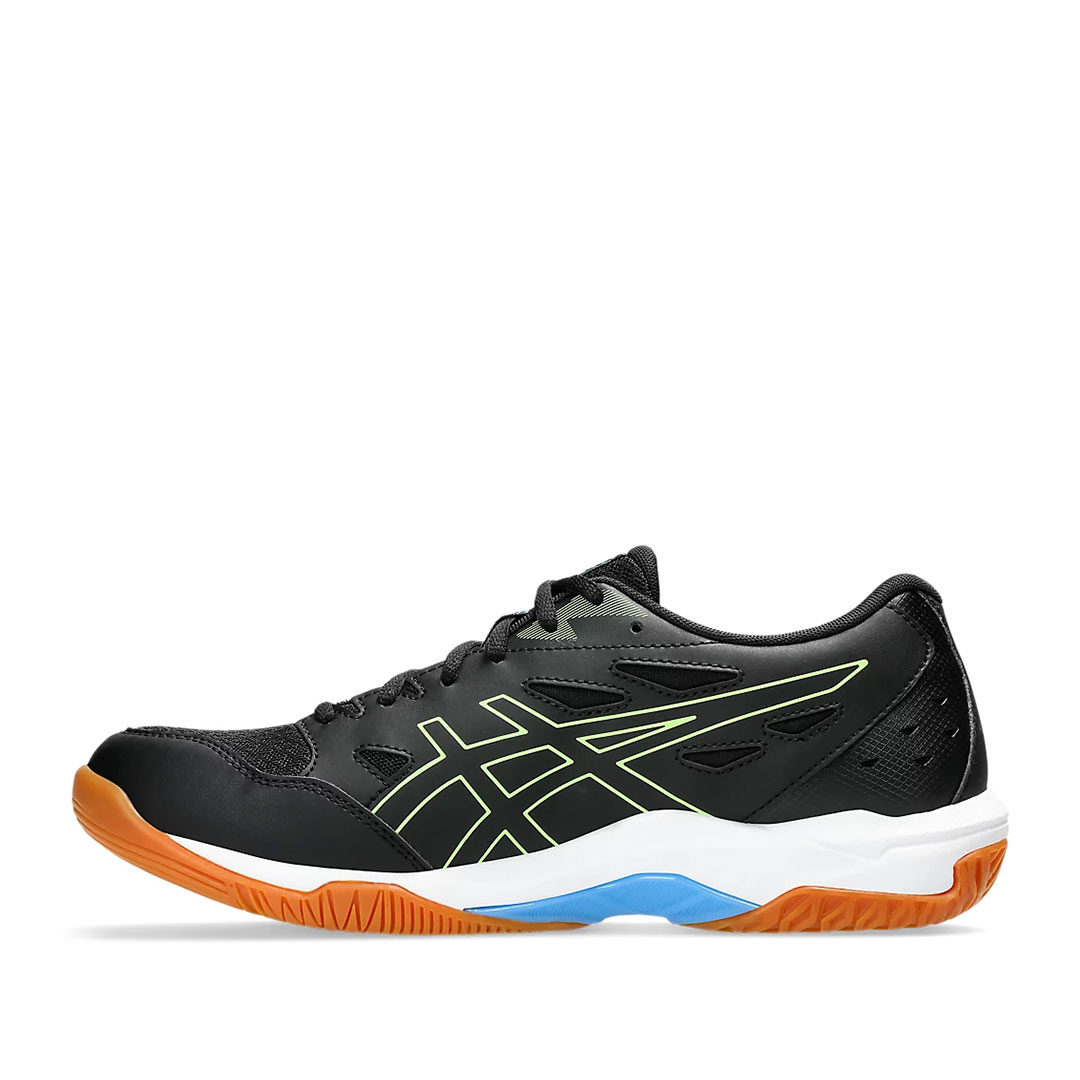 Tenis Asics Gel Rocket 11 Negro Azul Acuático