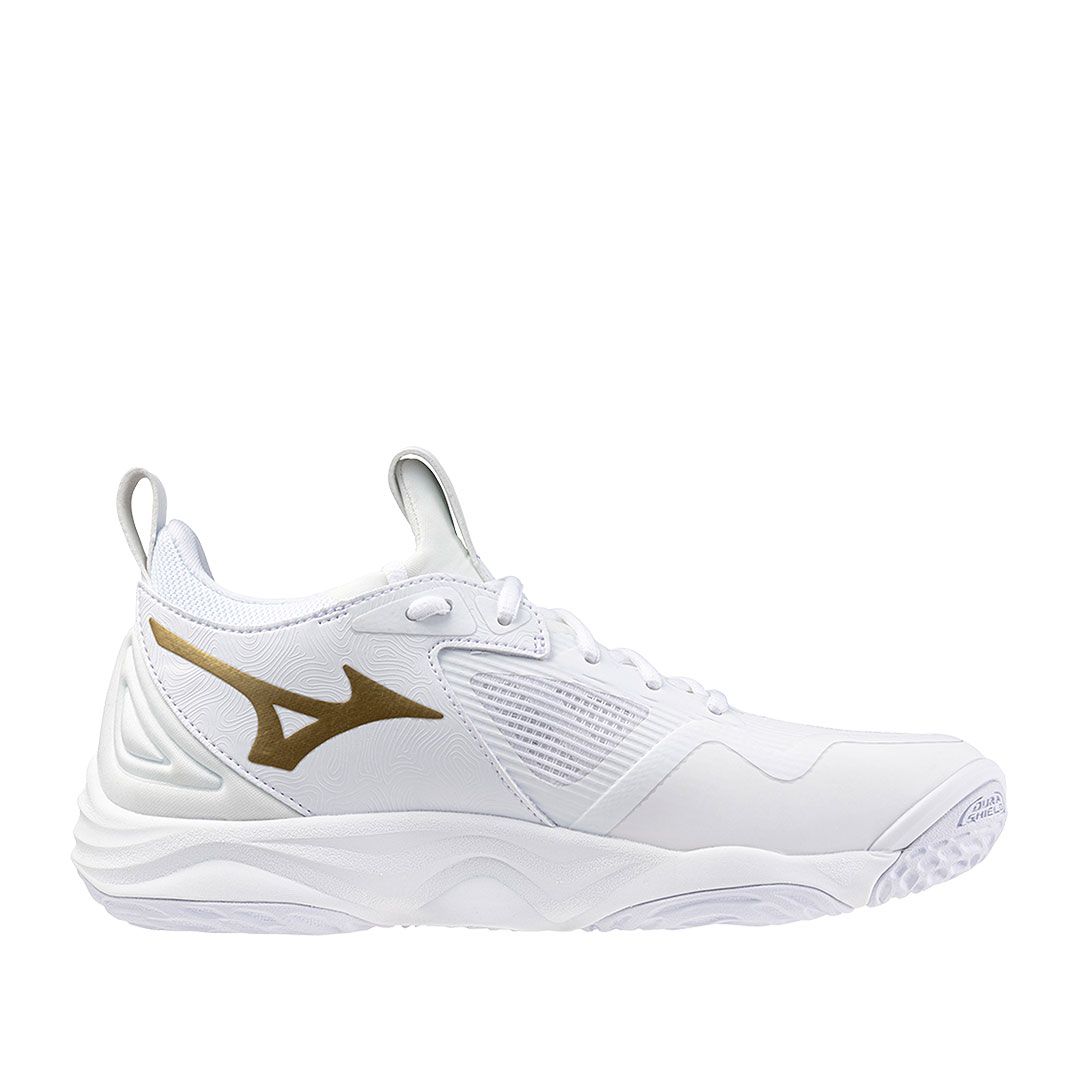 Tenis Mizuno Wave Momentum 3 Blanco Oro