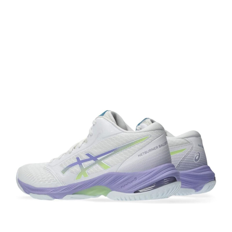 Tenis Asics Netburner Ballistic FF MT 3 Blanco Lila