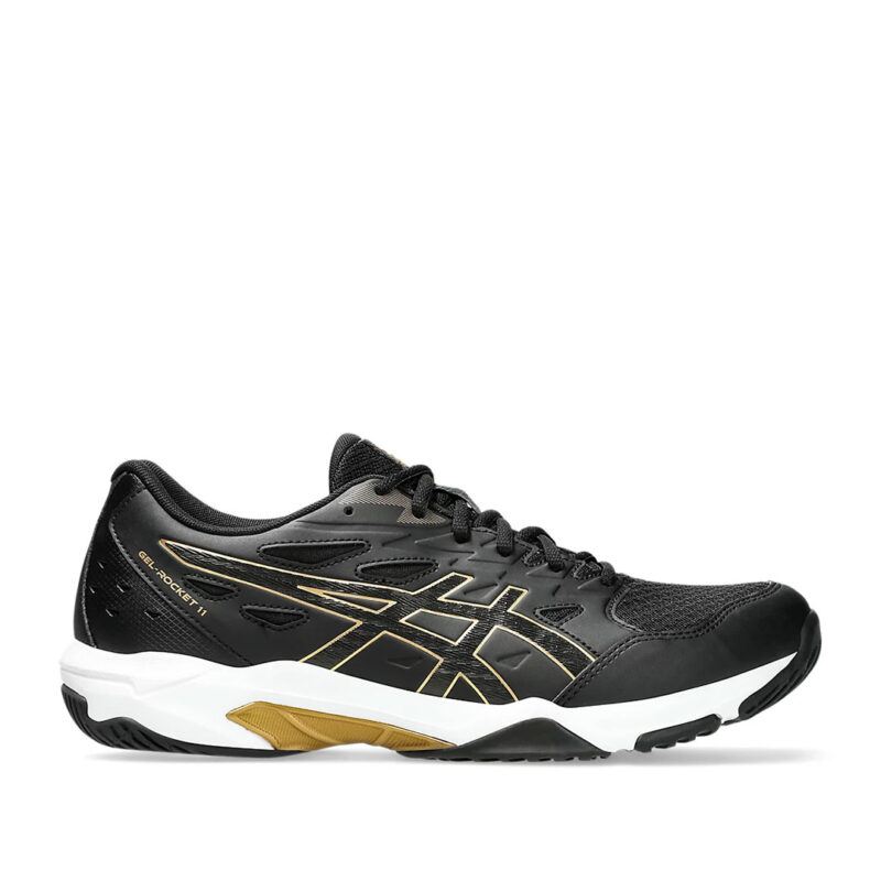 Tenis Asics Gel Rocket 11 Negro Oro