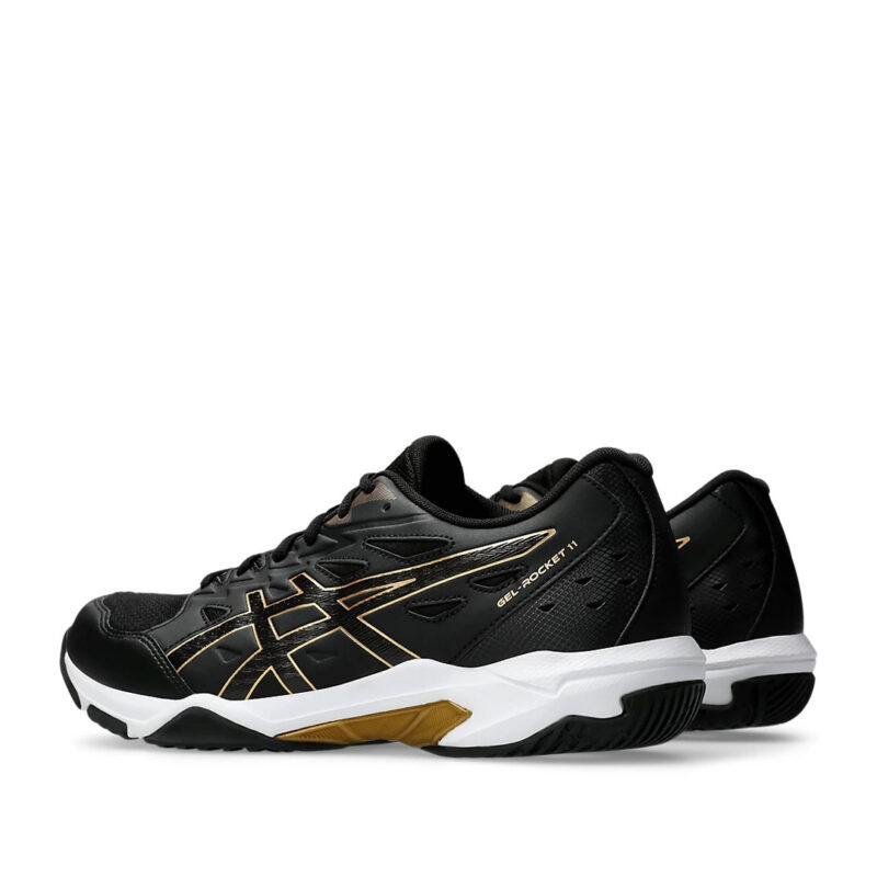 Tenis Asics Gel Rocket 11 Negro Oro