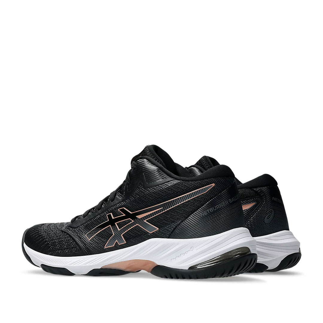 Tenis Asics Netburner Ballistic FF MT 3 Negro Oro Rosa
