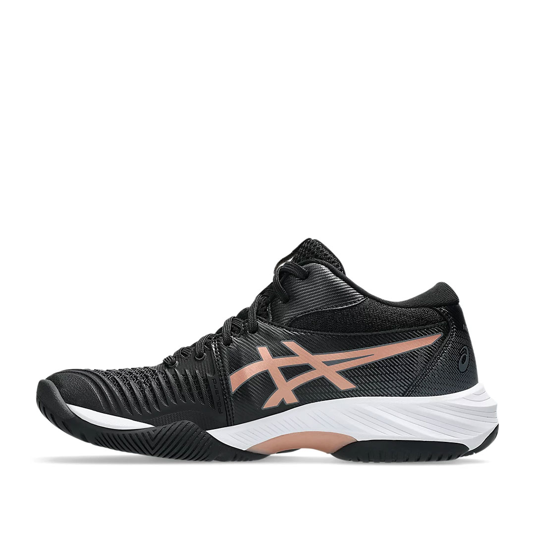 Tenis Asics Netburner Ballistic FF MT 3 Negro Oro Rosa