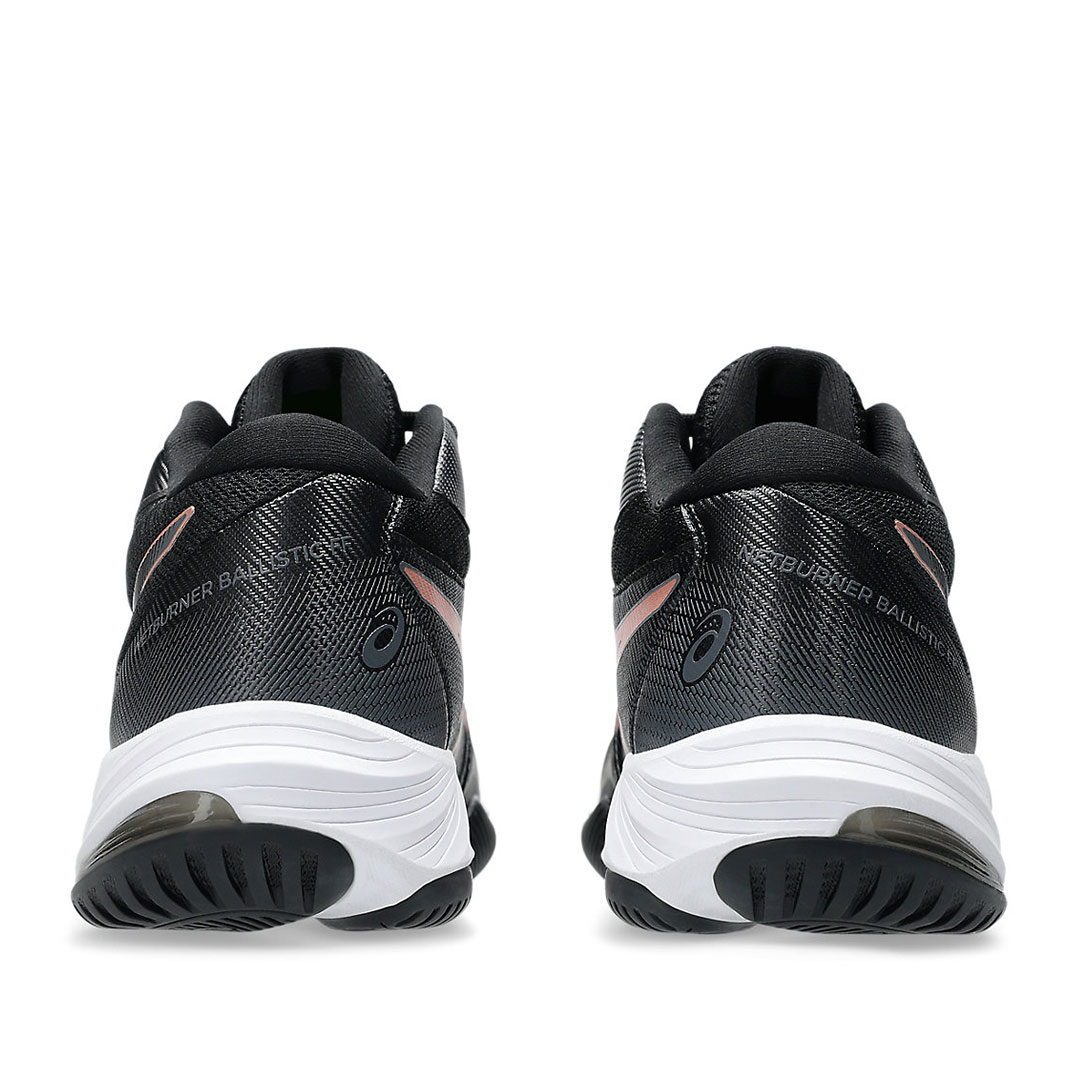 Tenis Asics Netburner Ballistic FF MT 3 Negro Oro Rosa
