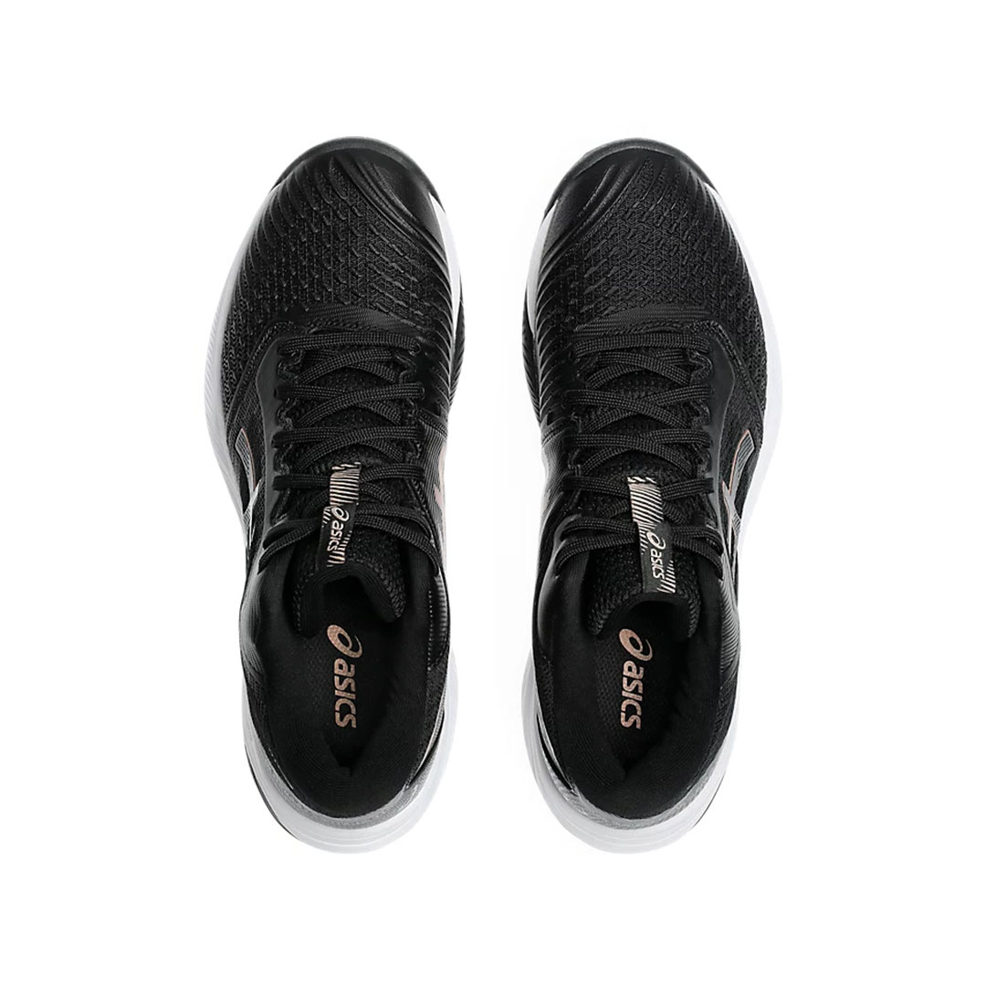 Tenis Asics Netburner Ballistic FF MT 3 Negro Oro Rosa