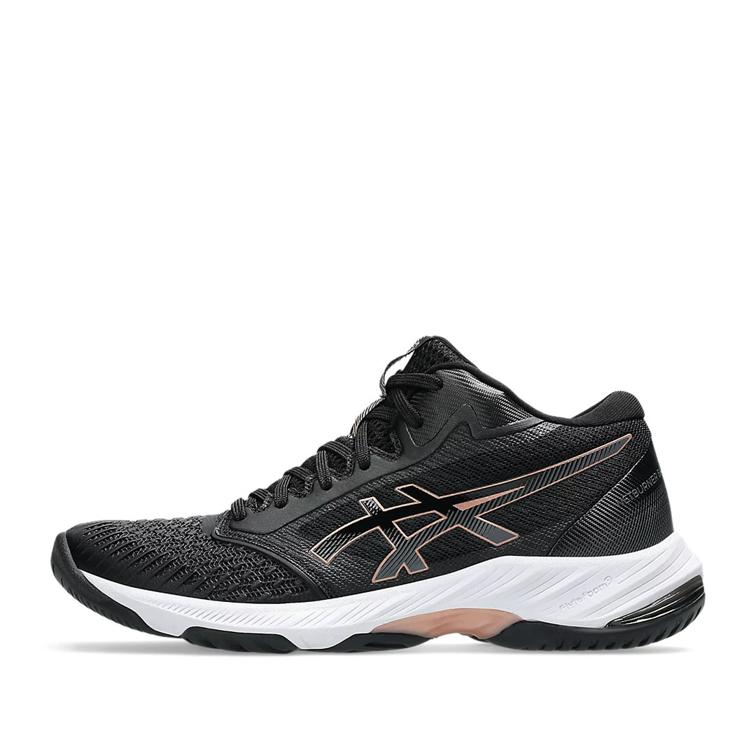 Tenis Asics Netburner Ballistic FF MT 3 Negro Oro Rosa