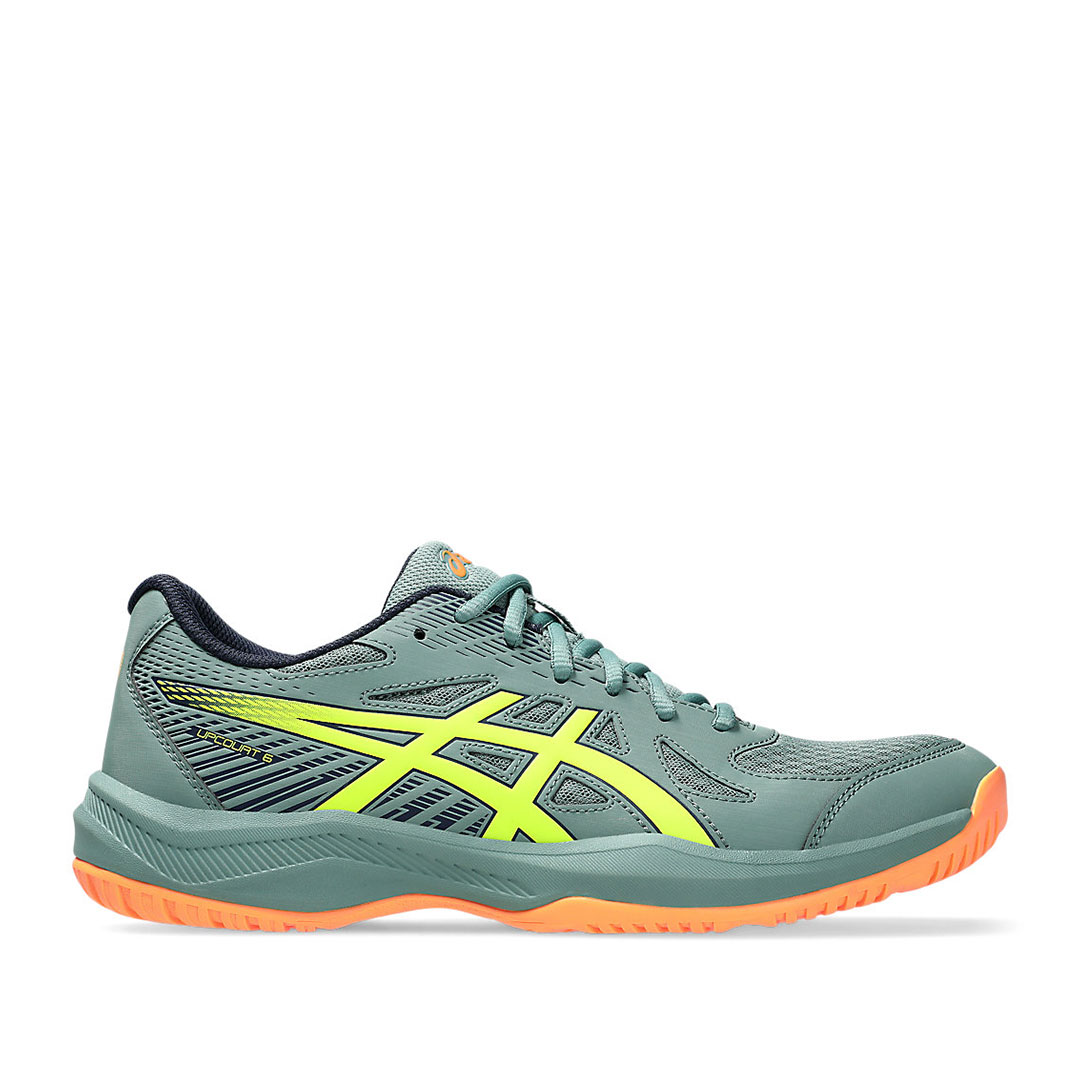 Tenis de Voleibol Asics Upcourt 6 Verde Celadón-Amarillo Neón