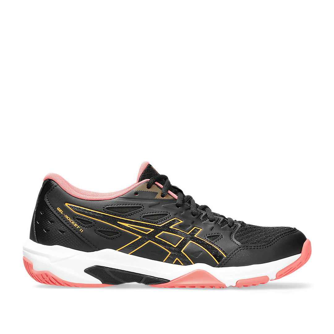 Tenis Asics Gel Rocket 11 Negro Naranja Pop