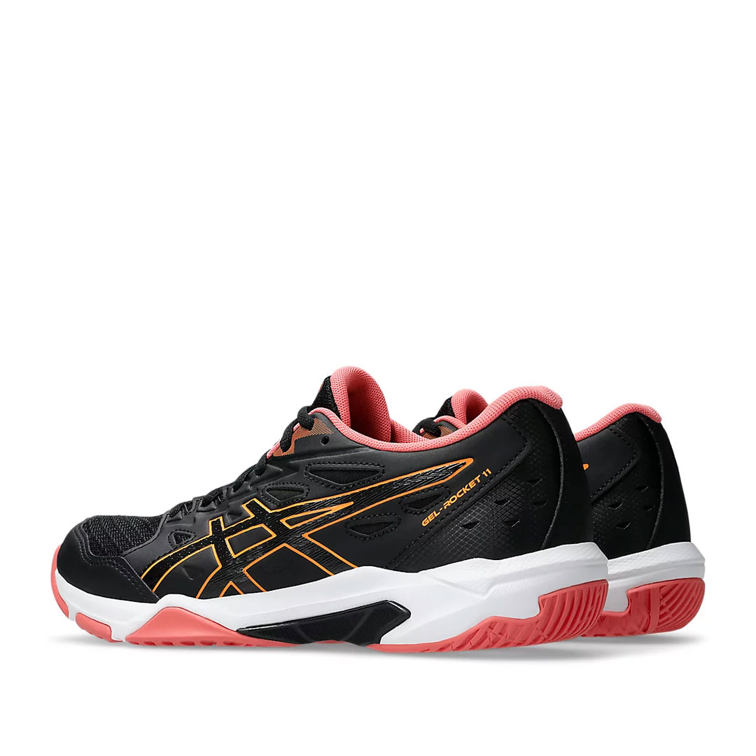 Tenis Asics Gel Rocket 11 Negro Naranja Pop