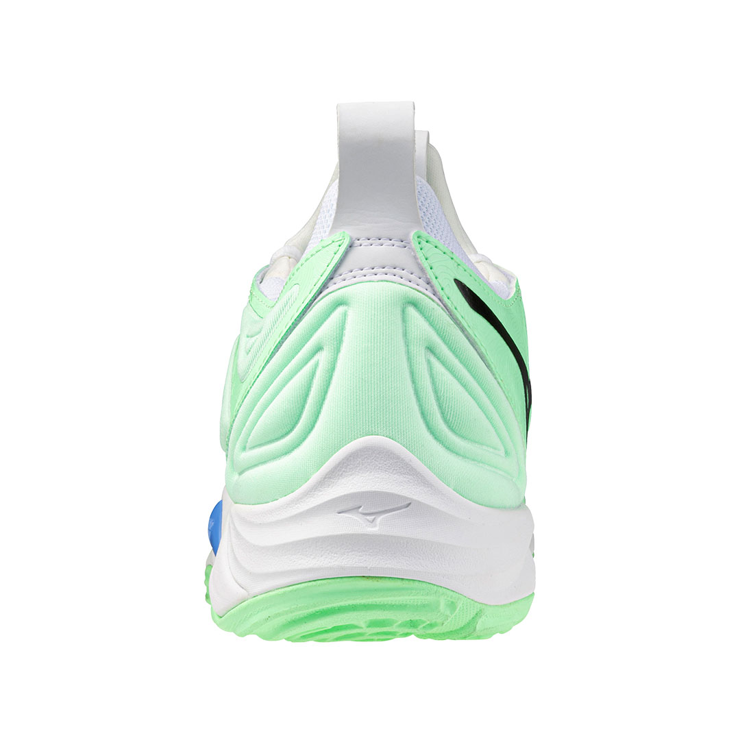 Tenis Mizuno Wave Momentum 3 Menta Neón Blanco