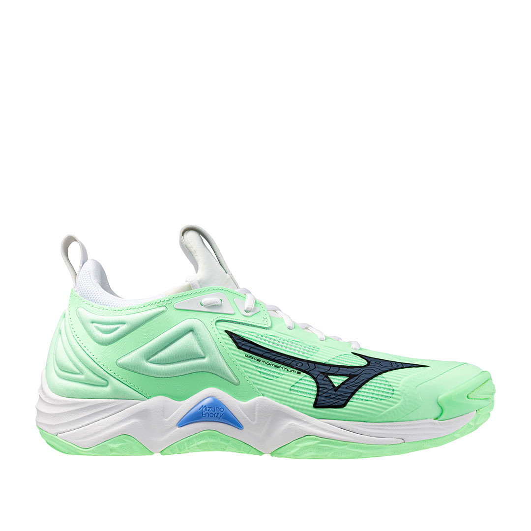 Tenis Mizuno Wave Momentum 3 Menta Neón Blanco