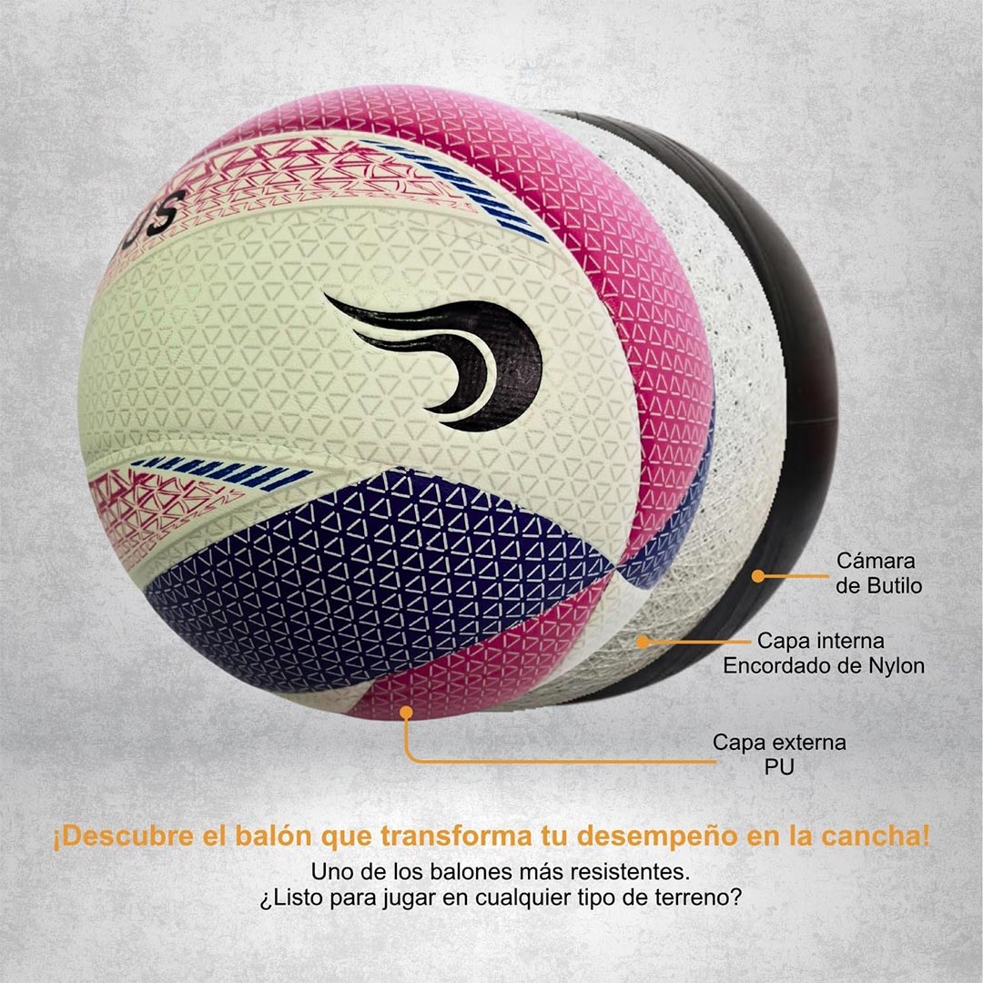 Balón de Voleibol Duxx Nimbus No.5 Rosa Morado