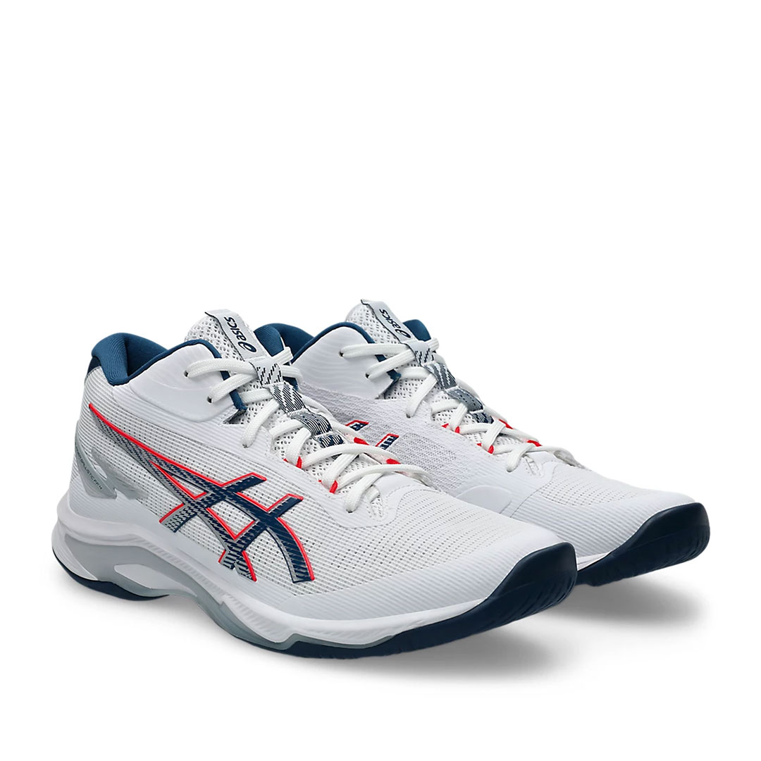Tenis Asics Netburner Ballistic FF MT 4 White Mako Blue