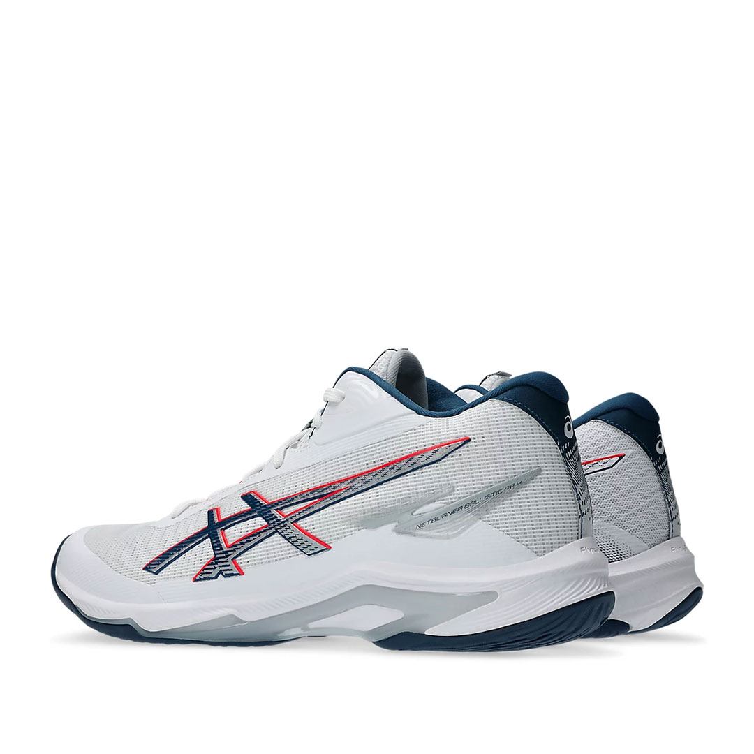 Tenis Asics Netburner Ballistic FF MT 4 White Mako Blue