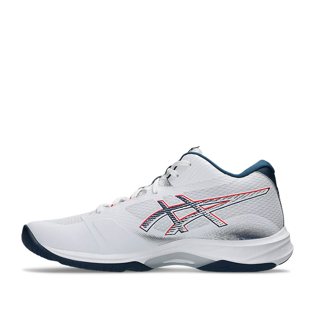 Tenis Asics Netburner Ballistic FF MT 4 White Mako Blue