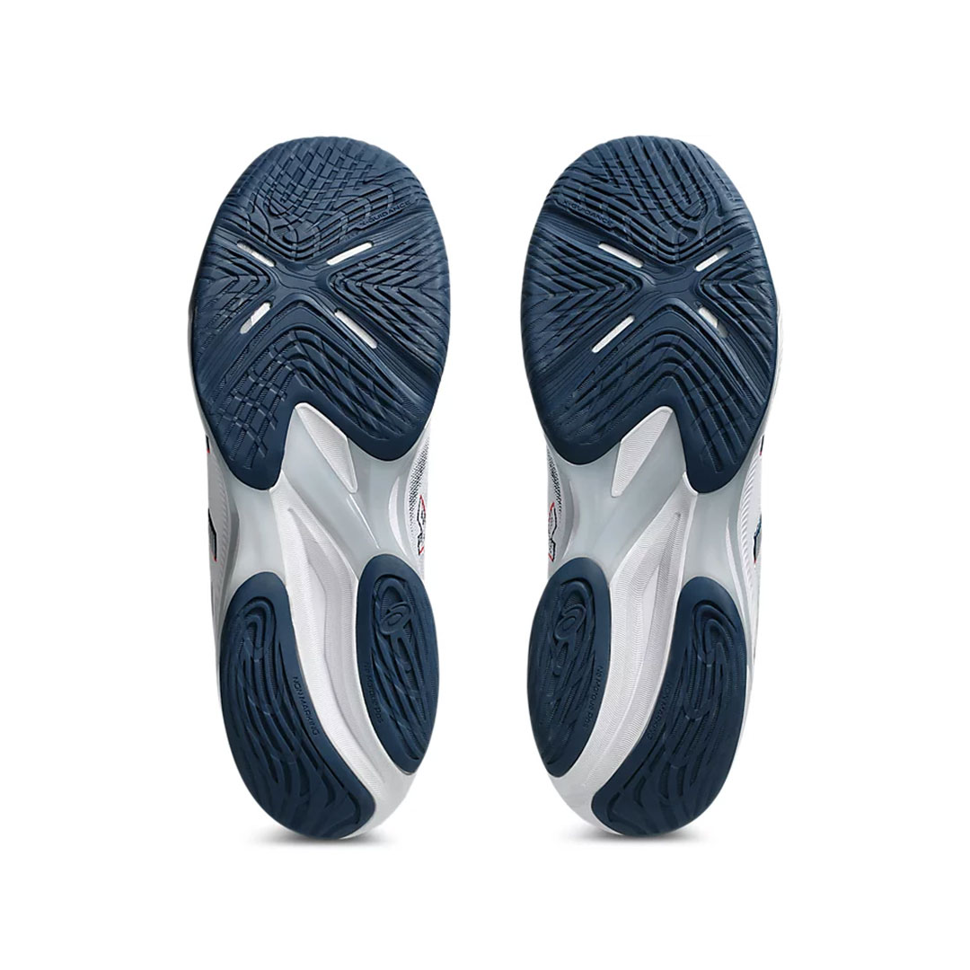 Tenis Asics Netburner Ballistic FF MT 4 White Mako Blue