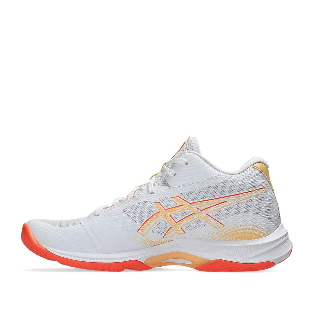 Tenis Asics Netburner Ballistic FF MT 4 White Vivid Coral