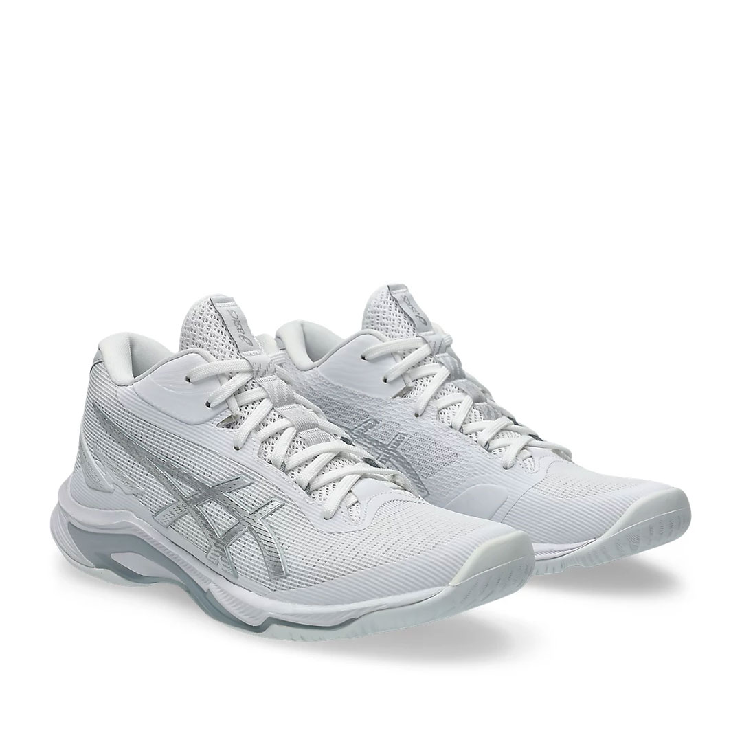 Tenis Asics Netburner Ballistic FF MT 4 White Pure Silver Mujer