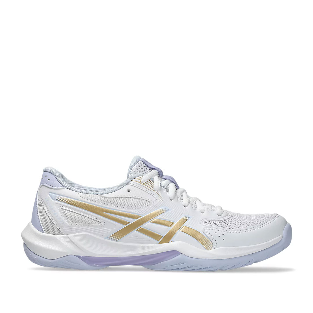Tenis Asics Gel Rocket 12 White Champagne Mujer