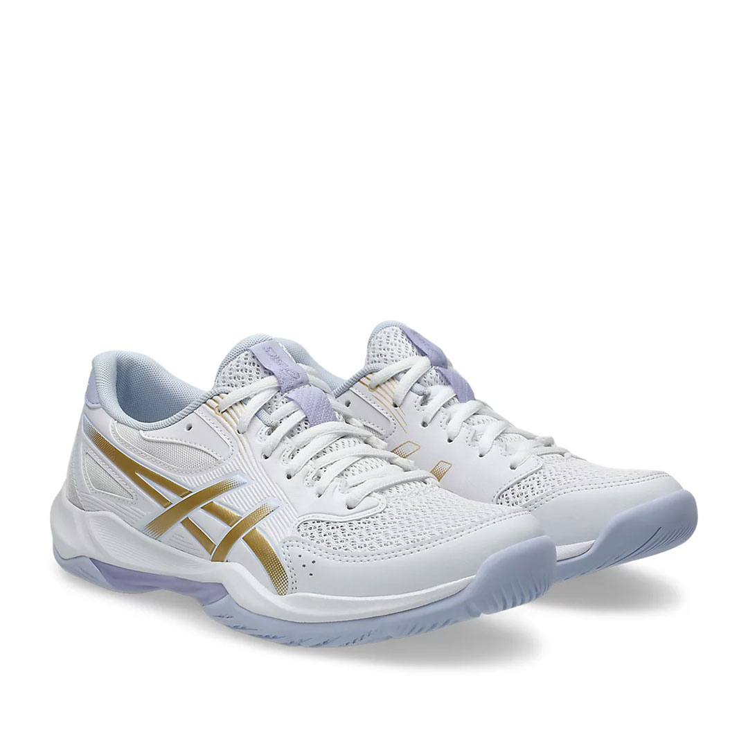 Tenis Asics Gel Rocket 12 White Champagne Mujer