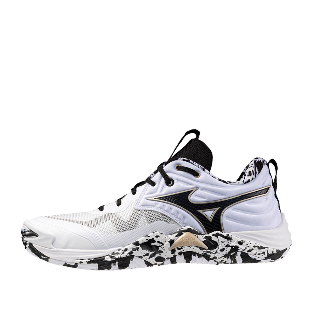 Tenis Mizuno Wave Momentum Elite White Black GE Gold