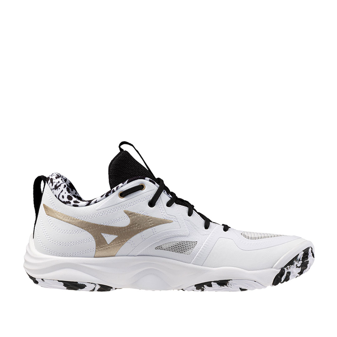 Tenis Mizuno Wave Momentum Elite White Black GE Gold