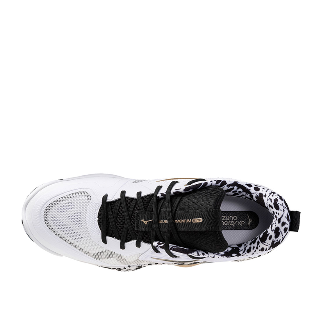Tenis Mizuno Wave Momentum Elite White Black GE Gold
