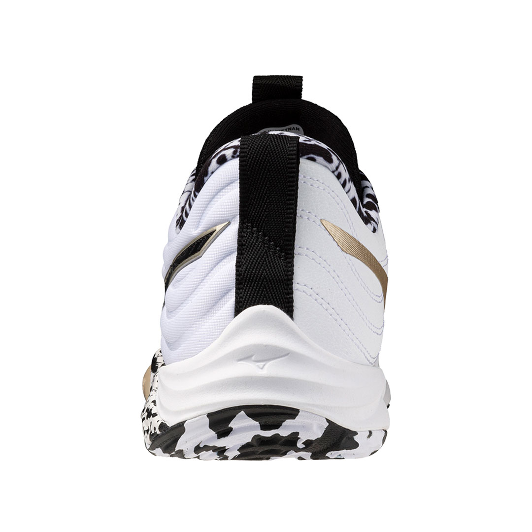 Tenis Mizuno Wave Momentum Elite White Black GE Gold