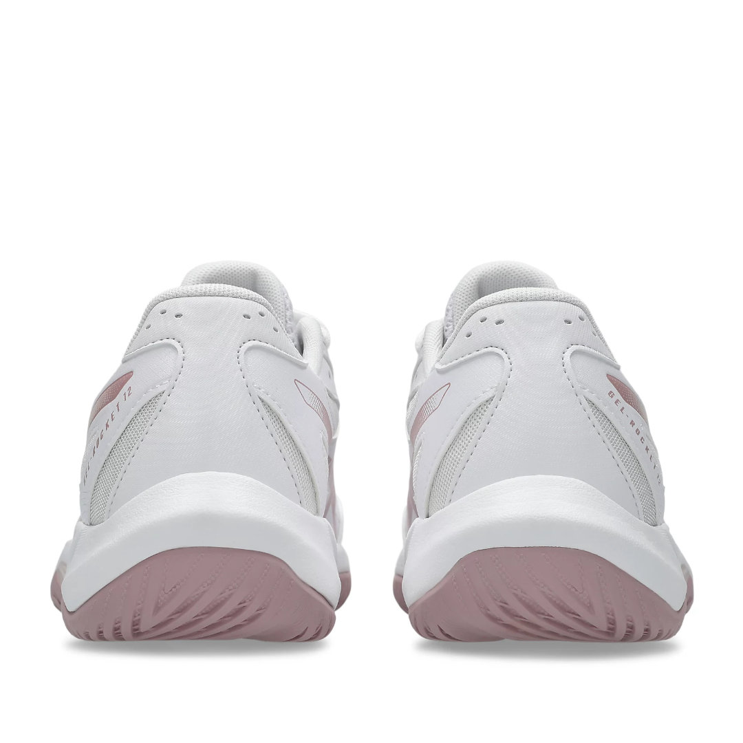 Asics Gel Rocket 12 Tenis Voleibol White Pearl Pink Mujer