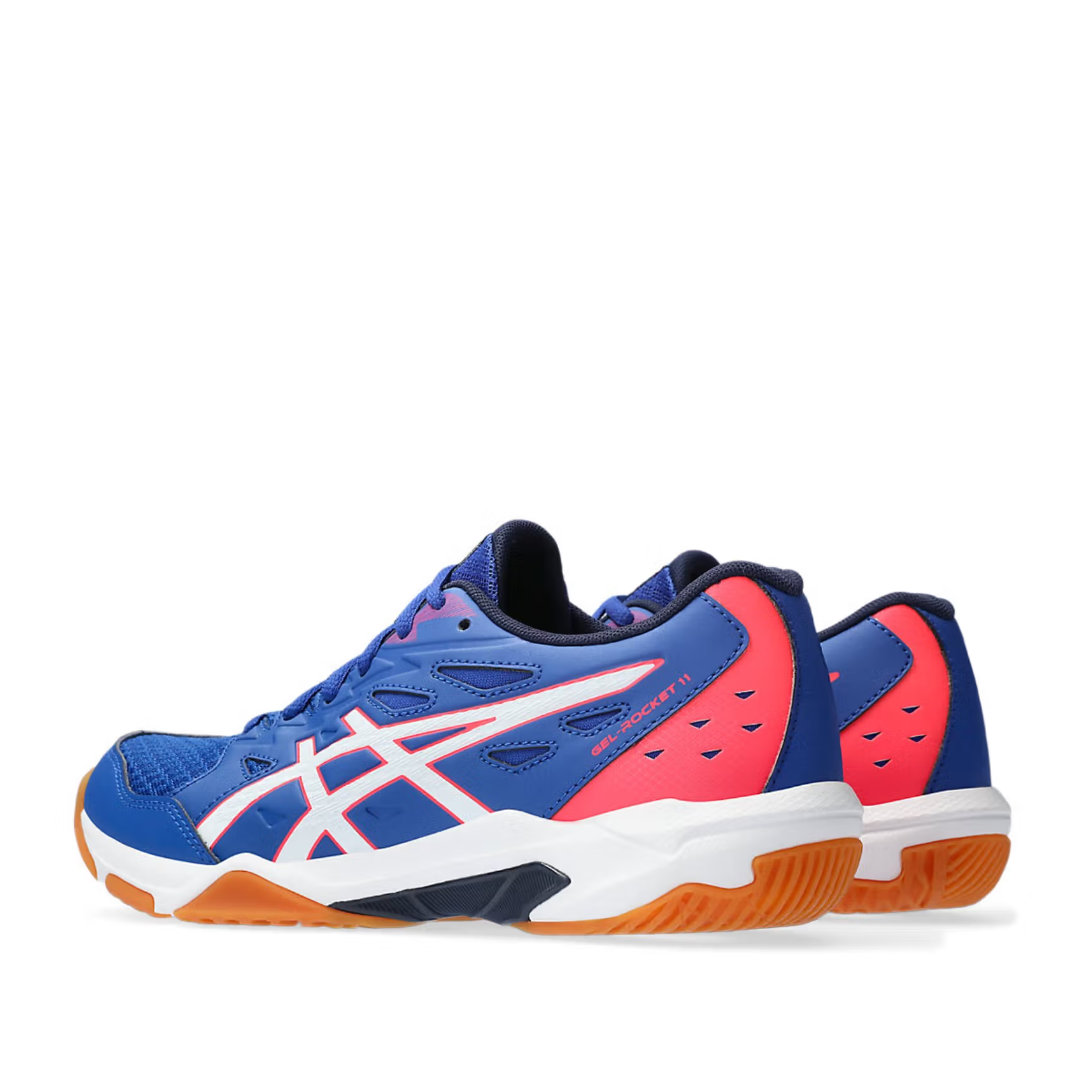 Tenis de Voleibol Asics Gel Rocket 11 Azul Rey Coral Mujer
