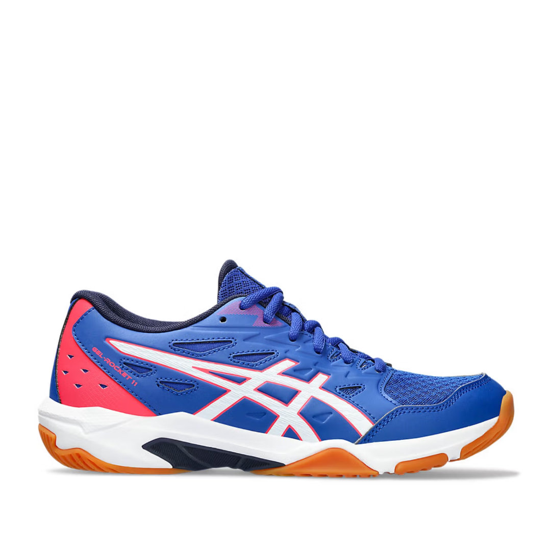 Tenis de Voleibol Asics Gel Rocket 11 Azul Rey Coral Mujer
