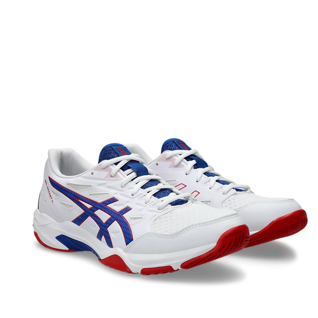Tenis de Voleibol Asics Gel Rocket 11White Asics Blue Hombre