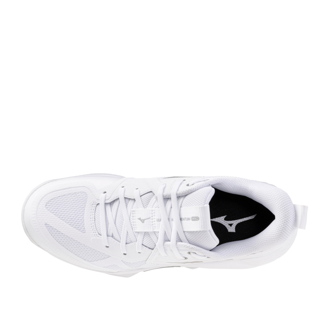 Tenis de Voleibol Mizuno Wave Momentum Pro Blanco Plata Mujer