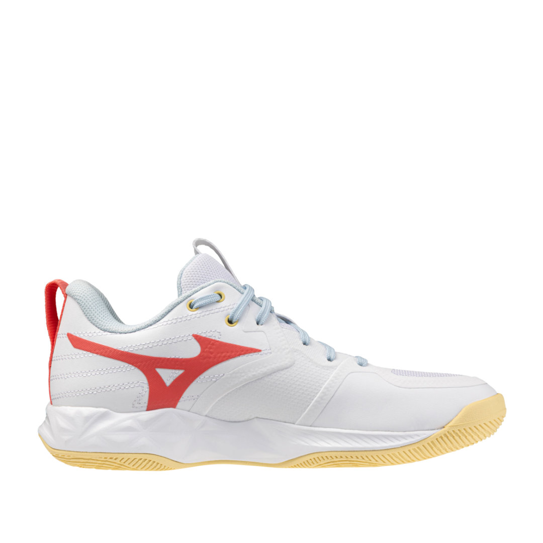 Tenis de Voleibol Mizuno Wave Momentum Pro White Calypso Coral Mujer